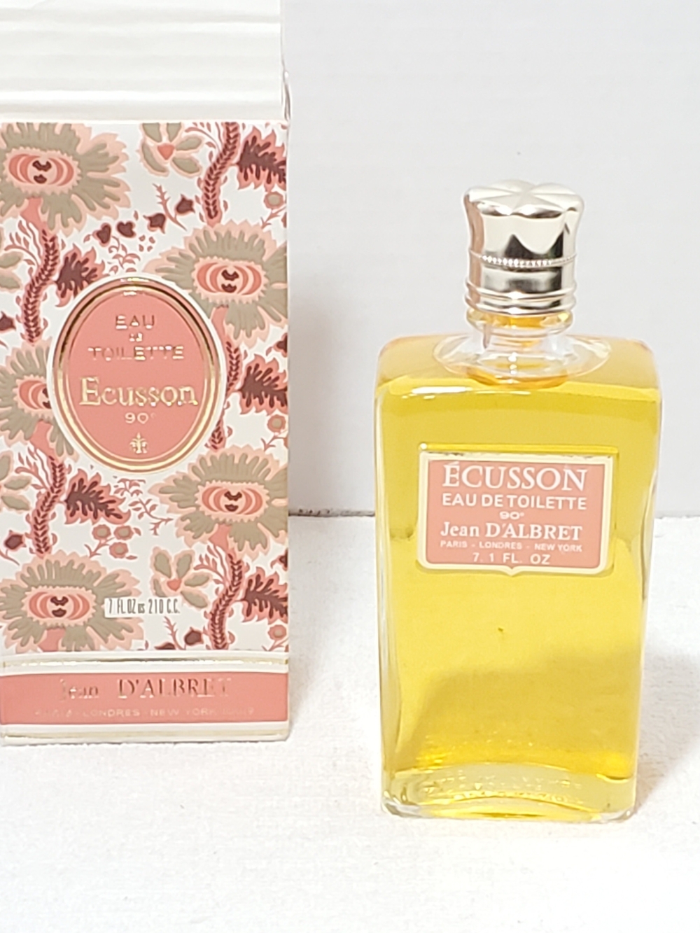 Vintage Ecusson 90° Jean D'ALBRET Eau De Toilette 7 oz Splash Discontinued NEW